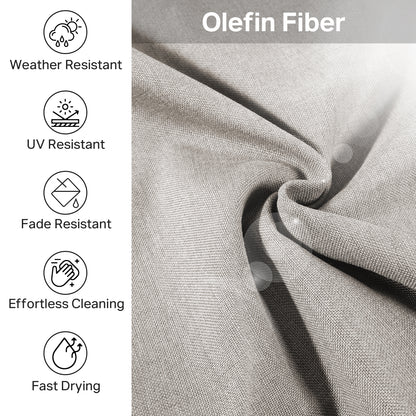 Belord 4-Piece Replacement Seat Back Cushions Set with Olefin Fabric and Zipper, 6"H x 22"W x 24"D