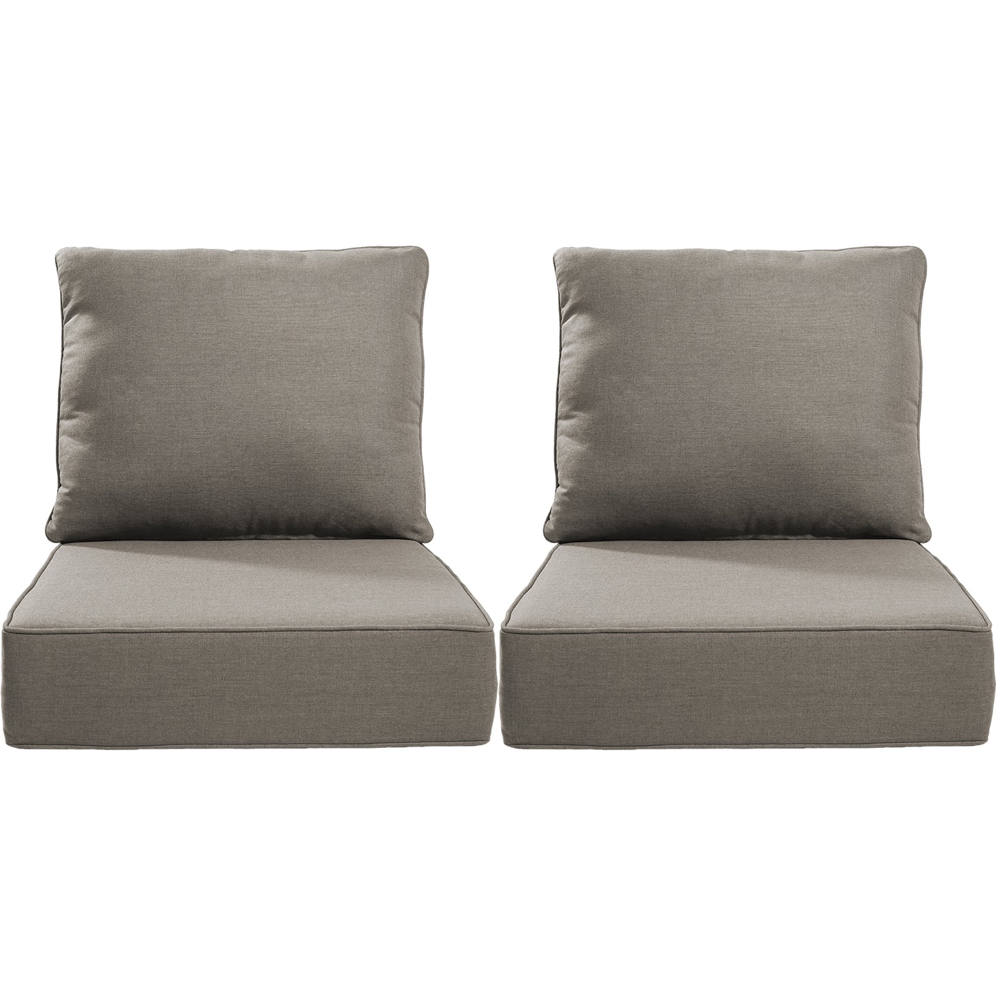 Belord 4-Piece Replacement Seat Back Cushions Set with Olefin Fabric and Zipper, 6"H x 22"W x 24"D