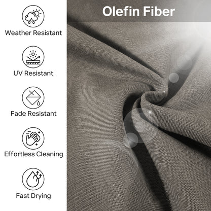 Belord 4-Piece Replacement Seat Back Cushions Set with Olefin Fabric and Zipper, 6"H x 22"W x 24"D