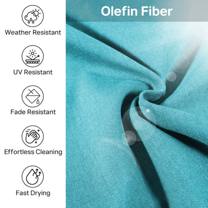 Belord 4-Piece Replacement Seat Back Cushions Set with Olefin Fabric and Zipper, 6"H x 22"W x 24"D