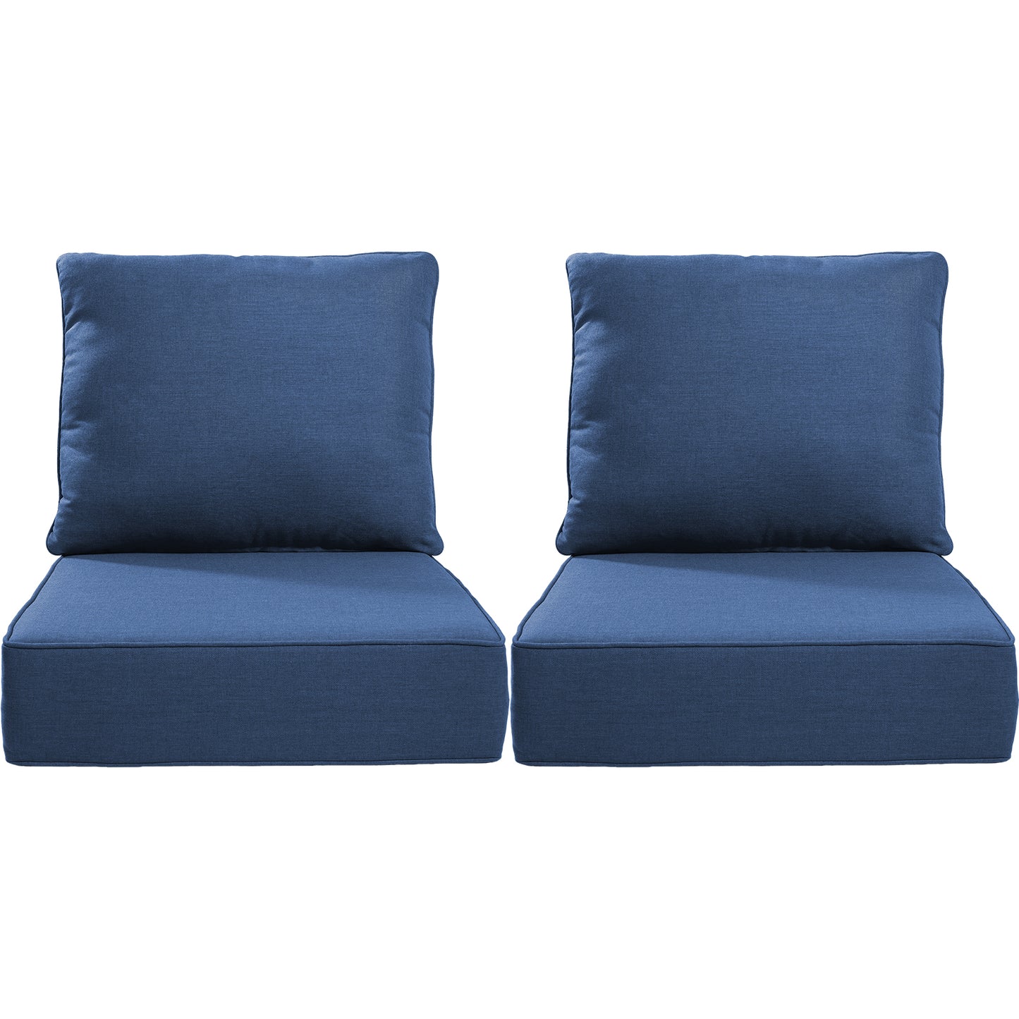 Belord 4-Piece Replacement Seat Back Cushions Set with Olefin Fabric and Zipper, 6"H x 22"W x 24"D