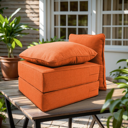 Belord 4-Piece Replacement Seat Back Cushions Set with Olefin Fabric and Zipper, 6"H x 22"W x 24"D