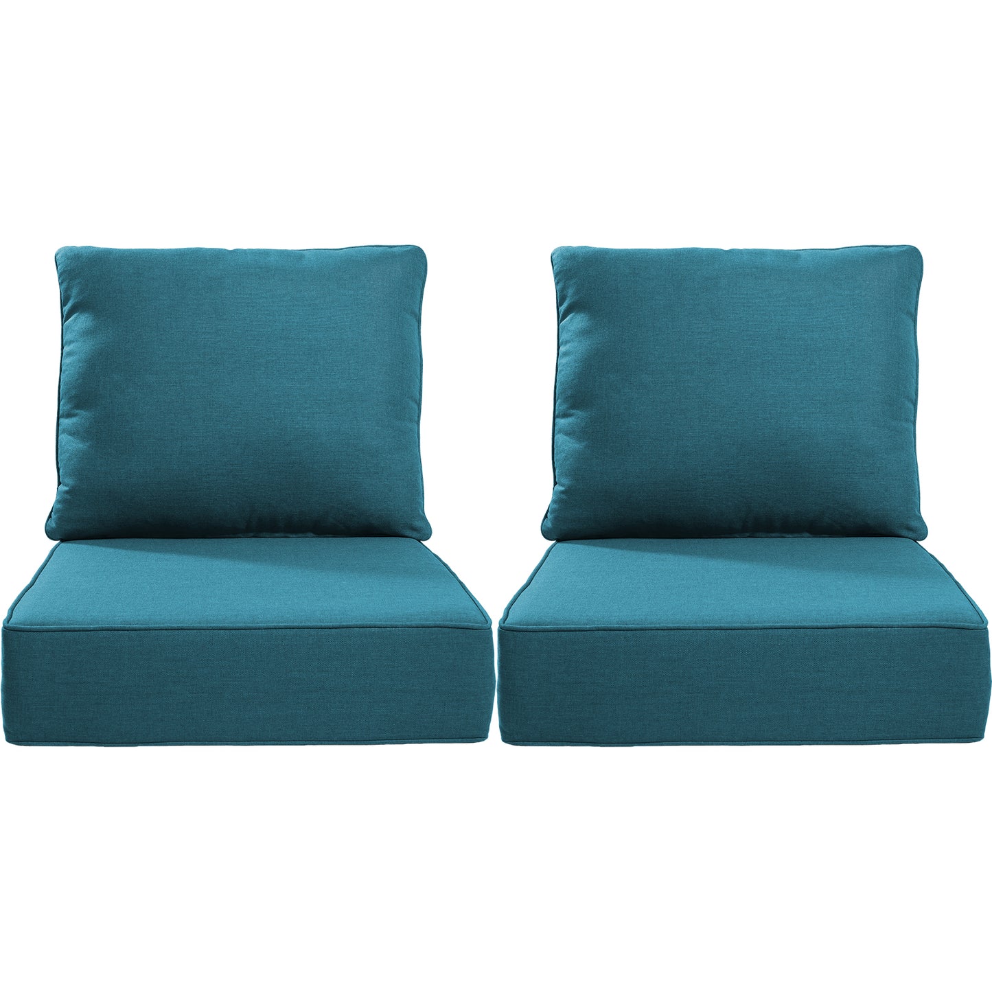 Belord 4-Piece Replacement Seat Back Cushions Set with Olefin Fabric and Zipper, 6"H x 22"W x 24"D