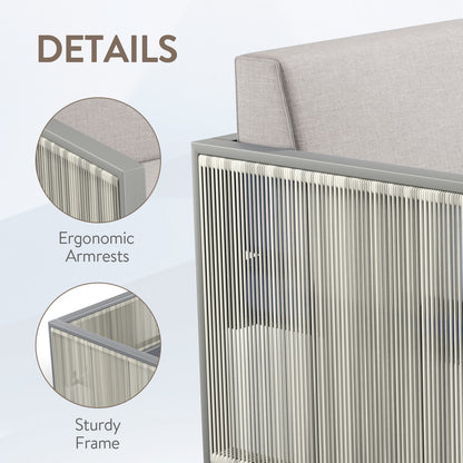 2-Piece Patio Chairs - Light Grey Wicker Frame, BM Series