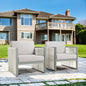 2-Piece Patio Chairs - Light Grey Wicker Frame, BM Series