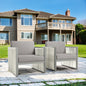 2-Piece Patio Chairs - Light Grey Wicker Frame, BM Series
