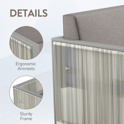 2-Piece Patio Chairs - Light Grey Wicker Frame, BM Series