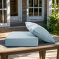 High Back Deep Seat Cushion, 2-Piece Set for Patio Sofas and Chairs, 6"H x 22"W x 24"D