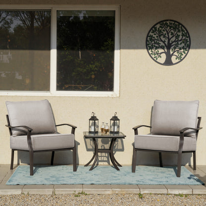 High Back Deep Seat Cushion, 2-Piece Set for Patio Sofas and Chairs, 6"H x 22"W x 24"D