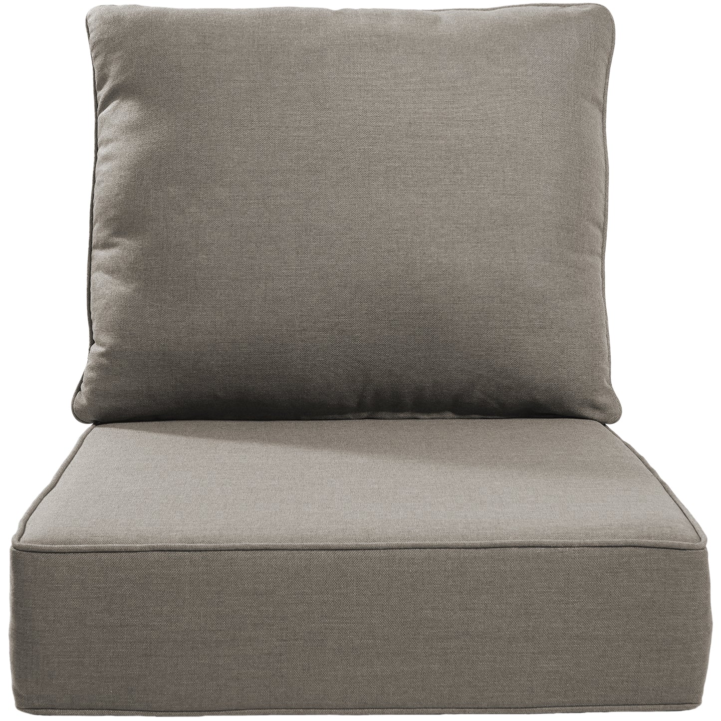 High Back Deep Seat Cushion, 2-Piece Set for Patio Sofas and Chairs, 6"H x 22"W x 24"D