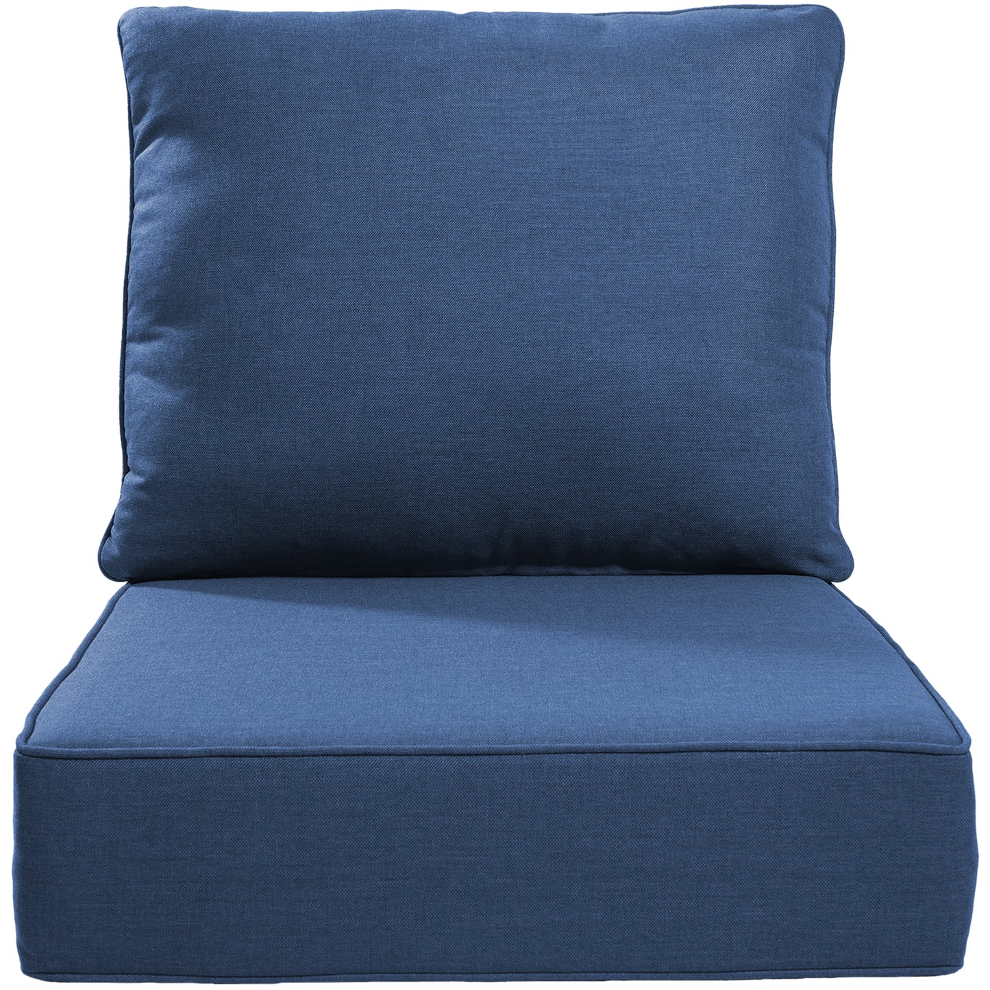 High Back Deep Seat Cushion, 2-Piece Set for Patio Sofas and Chairs, 6"H x 22"W x 24"D