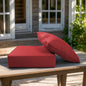 High Back Deep Seat Cushion, 2-Piece Set for Patio Sofas and Chairs, 6"H x 22"W x 24"D