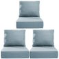High Back Deep Seat Cushion, 6-Piece Set for Patio Sofas and Chairs, 6"H x 22"W x 24"D