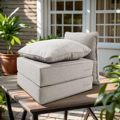 High Back Deep Seat Cushion, 6-Piece Set for Patio Sofas and Chairs, 6"H x 22"W x 24"D