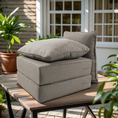 High Back Deep Seat Cushion, 6-Piece Set for Patio Sofas and Chairs, 6"H x 22"W x 24"D