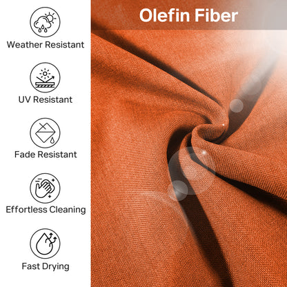 High Back Deep Seat Cushion, 6-Piece Set for Patio Sofas and Chairs, 6"H x 22"W x 24"D