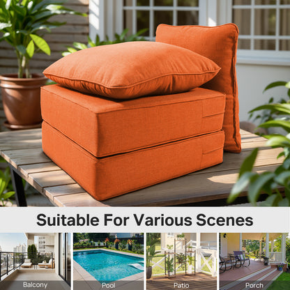 High Back Deep Seat Cushion, 6-Piece Set for Patio Sofas and Chairs, 6"H x 22"W x 24"D