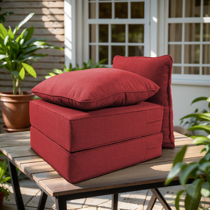 High Back Deep Seat Cushion, 6-Piece Set for Patio Sofas and Chairs, 6"H x 22"W x 24"D