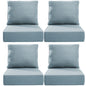 6" Thick Outdoor Cushions 22x24x6, 4-Set Deep Seat Patio Cushions with Removable Cover, Waterproof & Fade Resistant Replacement for Wicker Chair, Loveseat, Sofa