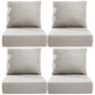6" Thick Outdoor Cushions 22x24x6, 4-Set Deep Seat Patio Cushions with Removable Cover, Waterproof & Fade Resistant Replacement for Wicker Chair, Loveseat, Sofa