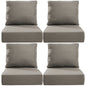6" Thick Outdoor Cushions 22x24x6, 4-Set Deep Seat Patio Cushions with Removable Cover, Waterproof & Fade Resistant Replacement for Wicker Chair, Loveseat, Sofa