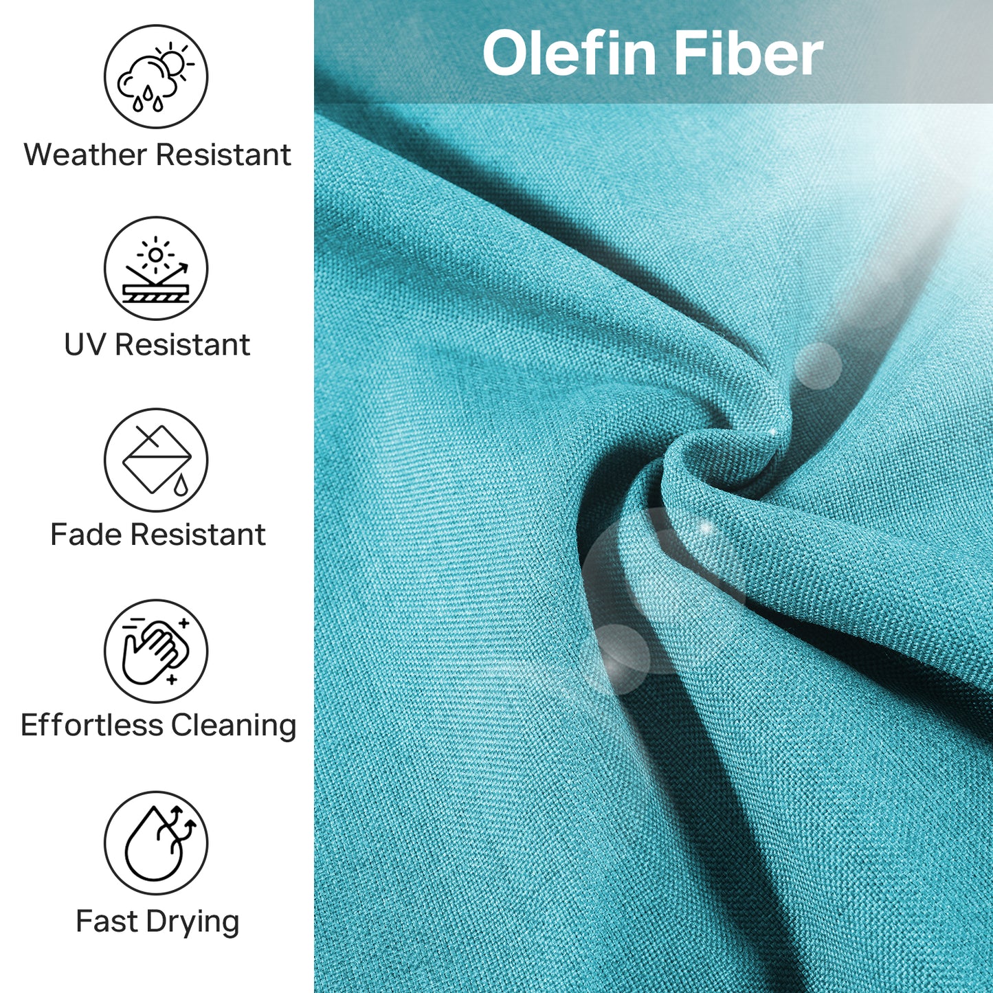 Belord 10-Piece Outdoor Deep Seat Cushion Set, 24"x22", 6-Inch Thick Seat and Back Cushions for Patio Chairs or Sofas