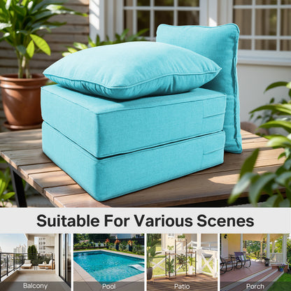 Belord 10-Piece Outdoor Deep Seat Cushion Set, 24"x22", 6-Inch Thick Seat and Back Cushions for Patio Chairs or Sofas