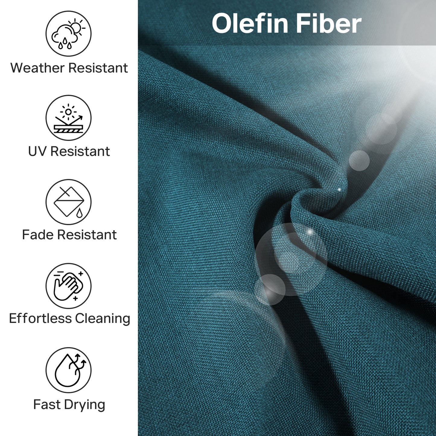 6" Thick Outdoor Cushions 22x24x6, 4-Set Deep Seat Patio Cushions with Removable Cover, Waterproof & Fade Resistant Replacement for Wicker Chair, Loveseat, Sofa