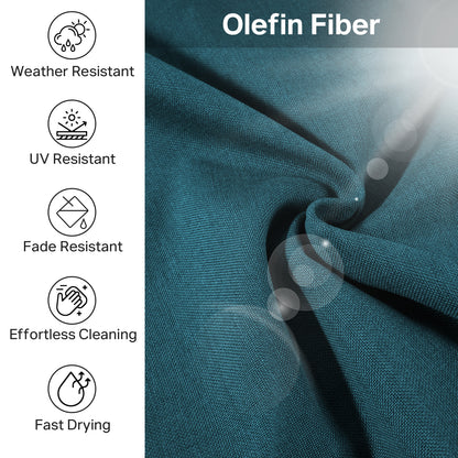 Belord 10-Piece Outdoor Deep Seat Cushion Set, 24"x22", 6-Inch Thick Seat and Back Cushions for Patio Chairs or Sofas