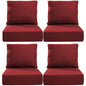 6" Thick Outdoor Cushions 22x24x6, 4-Set Deep Seat Patio Cushions with Removable Cover, Waterproof & Fade Resistant Replacement for Wicker Chair, Loveseat, Sofa
