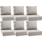 Luxury 12-Pc Patio Cushion - 6 Seat + 6 Back Cushions with Olefin Fabric and Zipper, 6"H x 22"W x 24"D