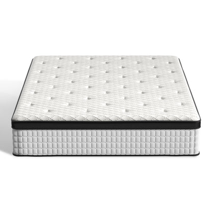 12 Inch Hybrid Mattress - Medium Firm Support with Memory Foam & Pocket Springs for Pressure Relief & Motion Isolation, CertiPUR-US Certified, Available in Twin, Full, Queen, King