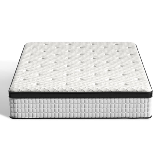 12 Inch Hybrid Mattress - Medium Firm Support with Memory Foam & Pocket Springs for Pressure Relief & Motion Isolation, CertiPUR-US Certified, Available in Twin, Full, Queen, King