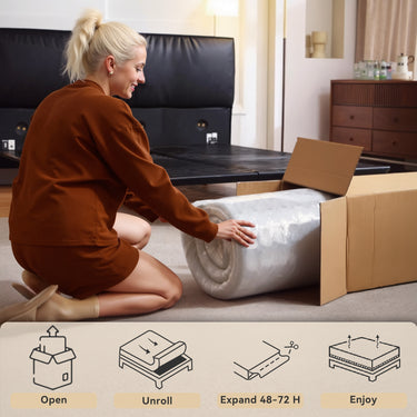 12 Inch Hybrid Mattress - Medium Firm Support with Memory Foam & Pocket Springs for Pressure Relief & Motion Isolation, CertiPUR-US Certified, Available in Twin, Full, Queen, King - Belord