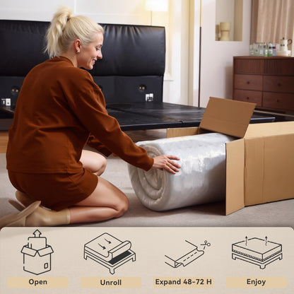 12 Inch Hybrid Mattress - Medium Firm Support with Memory Foam & Pocket Springs for Pressure Relief & Motion Isolation, CertiPUR-US Certified, Available in Twin, Full, Queen, King