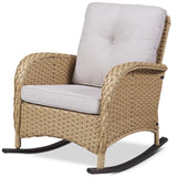 Patio Single PE Wicker Rocking Chair with Thick Cushions, NDS Series - Belord