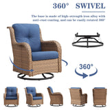 Save 39% - Outdoor 2PC PE Rattan Swivel Glider Chairs, NTC Series - Belord