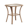 Save 50% - Outdoor PE Rattan Storage Side Table with Tempered Glass, NTC Series - Belord