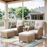 Save 50% - Outdoor PE Rattan Storage Side Table with Tempered Glass, NTC Series - Belord
