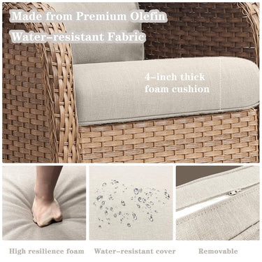 Save 60% - Swivel Glider Chairs Set with Side Table, NTC Series - Belord