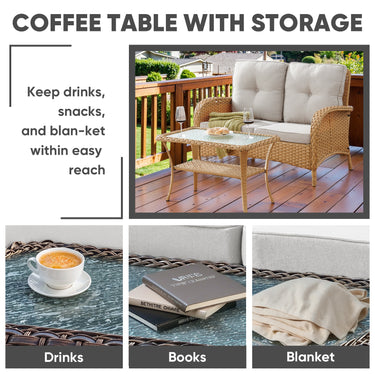 Loveseat Set with Coffee Table, NDS Series - Belord