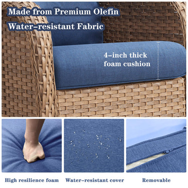 Save 60% - Swivel Glider Chairs Set with Side Table, NTC Series - Belord