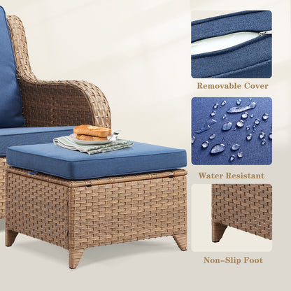 Outdoor PE Rattan Ottoman, NTC Series