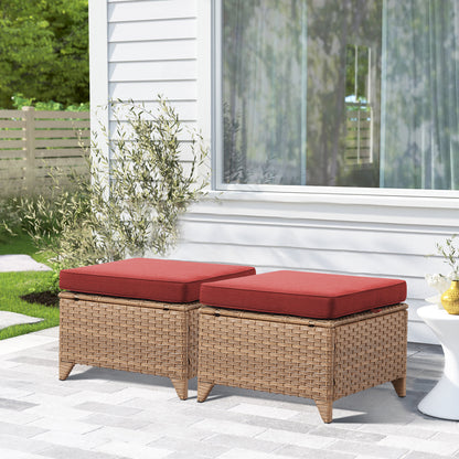 Outdoor PE Rattan Ottoman, NTC Series