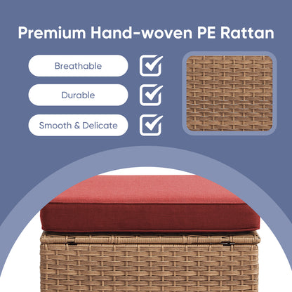 Outdoor PE Rattan Ottoman, NTC Series