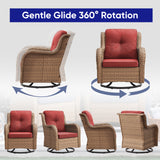 Save 40% - Swivel Glider Chairs Set with Side Table, NTC Series - Belord