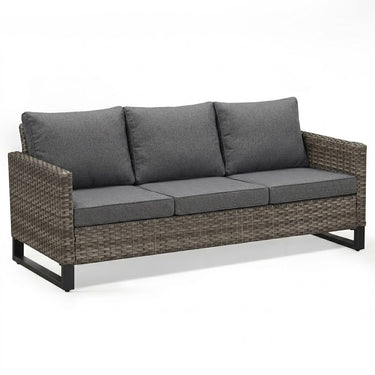 Belord 3-seat outdoor wicker patio sofa with all-weather design and sturdy 800 lbs capacity, part of the GRS Series.