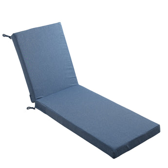 Blue outdoor chaise lounge cushion by Belord, 72x22 inches, waterproof with 28D foam for outdoor chairs and sofas.