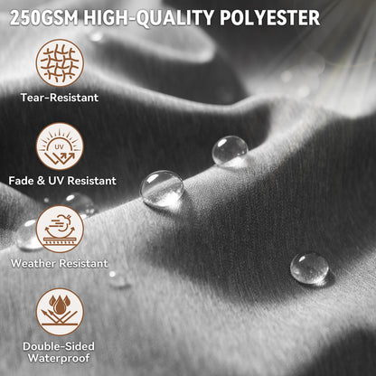 Belord Outdoor Chaise Lounge Cushions 2-Pack, 72 × 22 × 3.5 Inch Patio Lounger Cushions with Removable Covers, 28D High-Density Foam, Waterproof Poolside Cushions