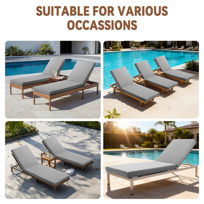 Belord Patio Chaise Lounge Cushion, 72x22x3.5 Inch Outdoor Lounge Chair Pad with Removable Cover, Waterproof, 28D Foam